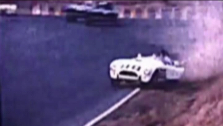 Dave MacDonald races the Carroll Shelby Cobra 260ci to its first ever win at Riverside International Raceway